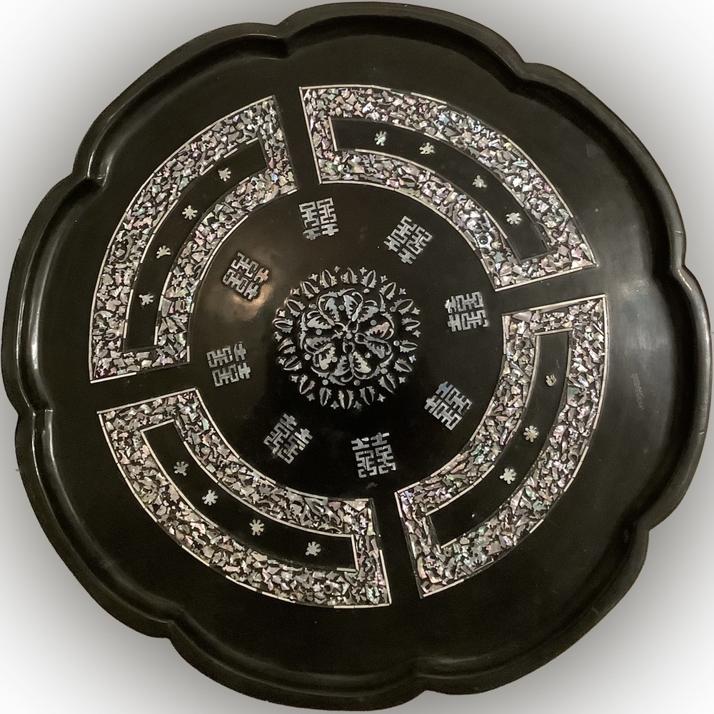 Vintage Mother of Pearl Portable Table